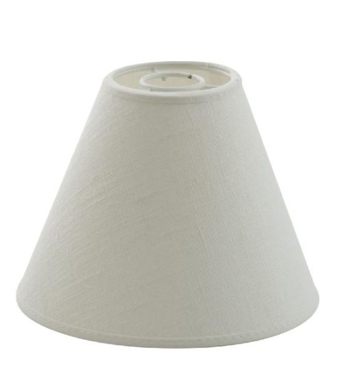 Hallbergs Skjerm Carolin 22cm Hvit Toppring