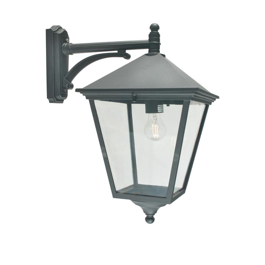 Norlys London Big 493 Sort Utelampe Vegg Ned E27  IP44