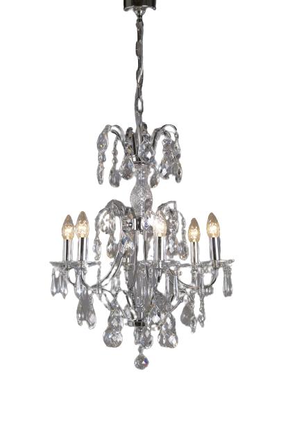 MS Barock lysekrone Ø50 5xE14 Krom
