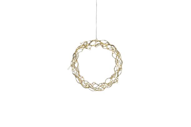 Konstsmide Krans messing 30cm LED varmhvit