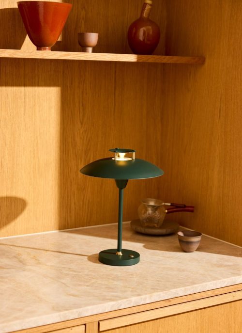 Halo Design Stepp 1-2-3 Grønn Oppladbar Bordlampe