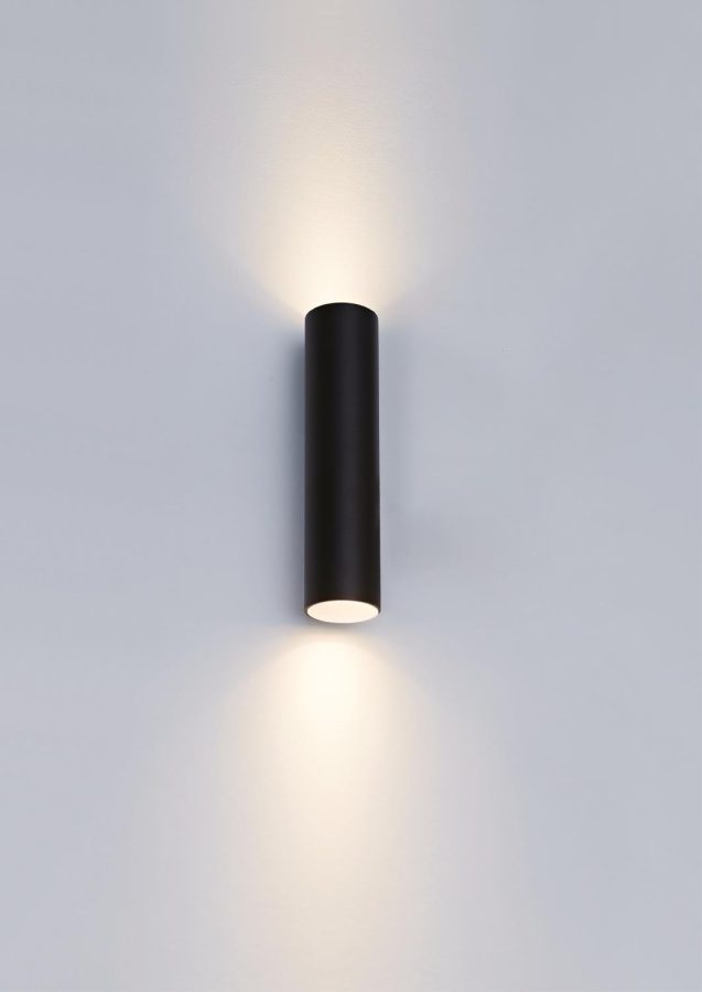 Nordesign OZ K2 Vegglampe Sort/gull 2 x GU10