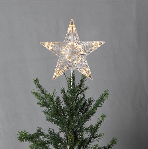 Star Topsy toppstjerne juletre batteridrevet m/timer