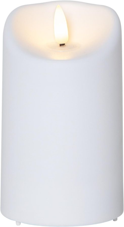 Star Flamme kubbelys Hvit 13cm plast