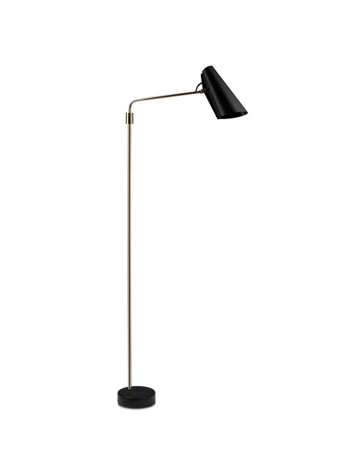 Northern Birdy Swing gulvlampe Sort/messing