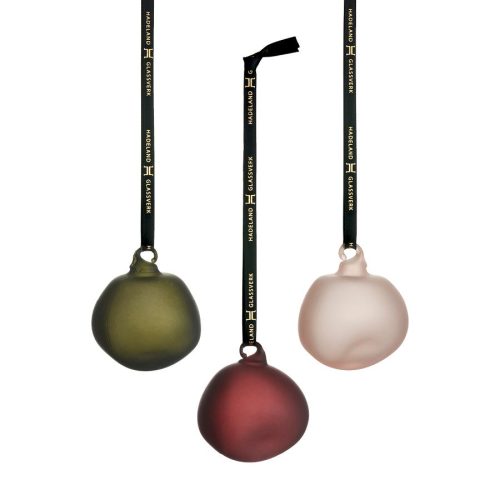 Hadeland Glassverk Julekule Bobleklang Organisk 3pk mini
