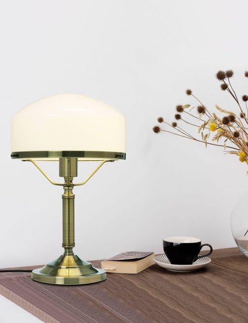 Cottex Ditmar bordlampe Antikk opal