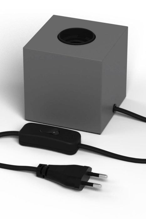 Calex Kube Grå E27 1,8m kabel m/bryter