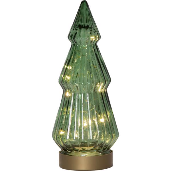 Star Verde Dekorasjonstre i Glass m/lys grønn 24cm