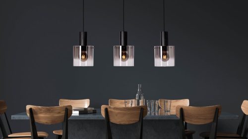 MS Roxy Skinne 3-lys sotet glass E27