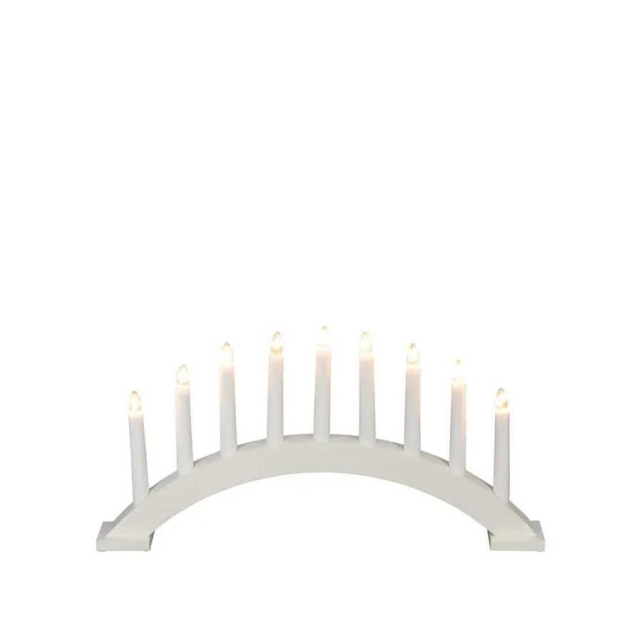 Konstsmide Adventsstake 9 armet hvit