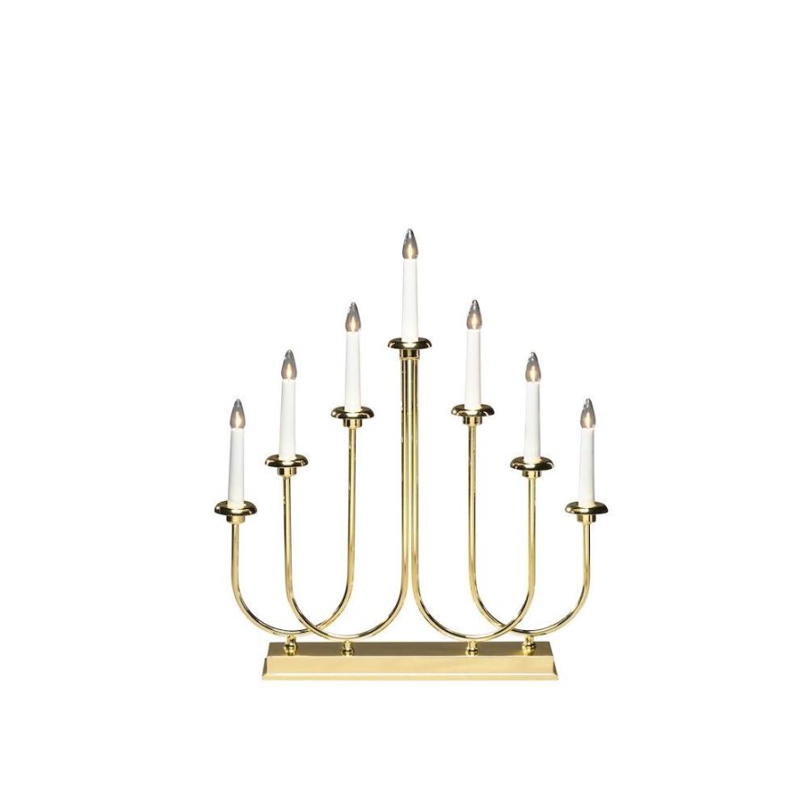 Konstsmide Adventsstake Messing 7-armet