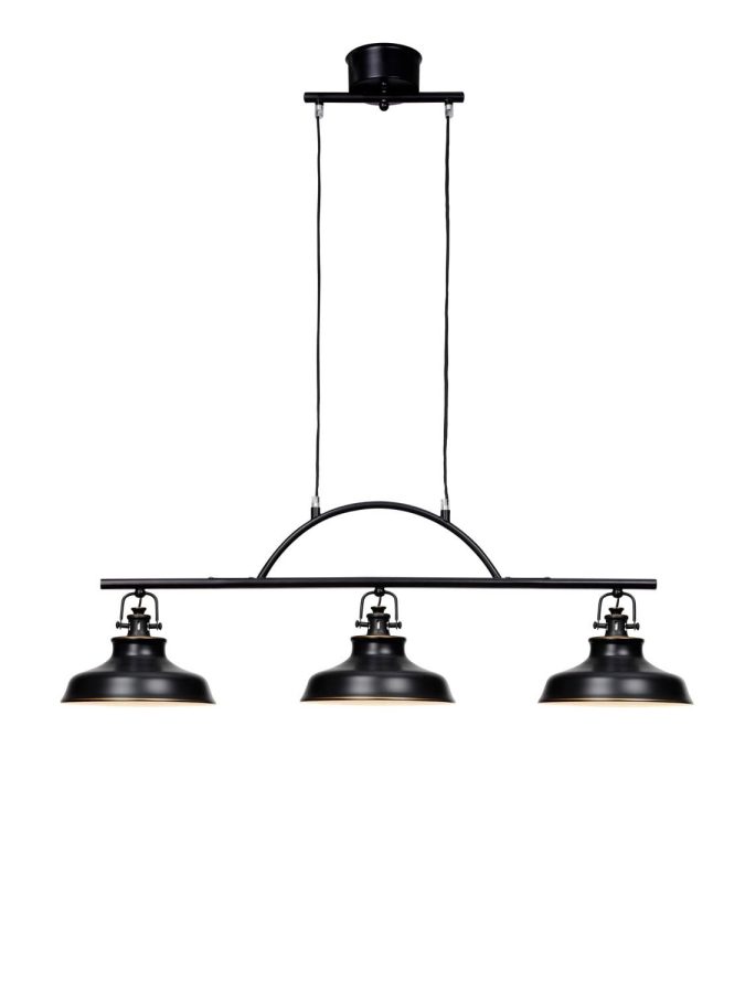 Cottex New Haven Sort Spisebordlampe 3 x E14