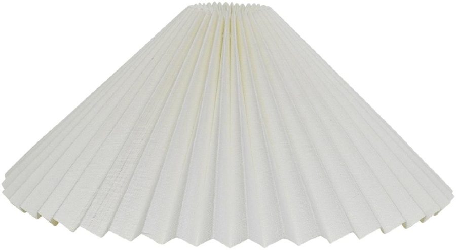 Hallbergs skjerm Carolin plisse Hvit 50cm
