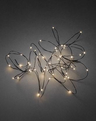 Konstsmide Slynge sort 50 led varmhvit