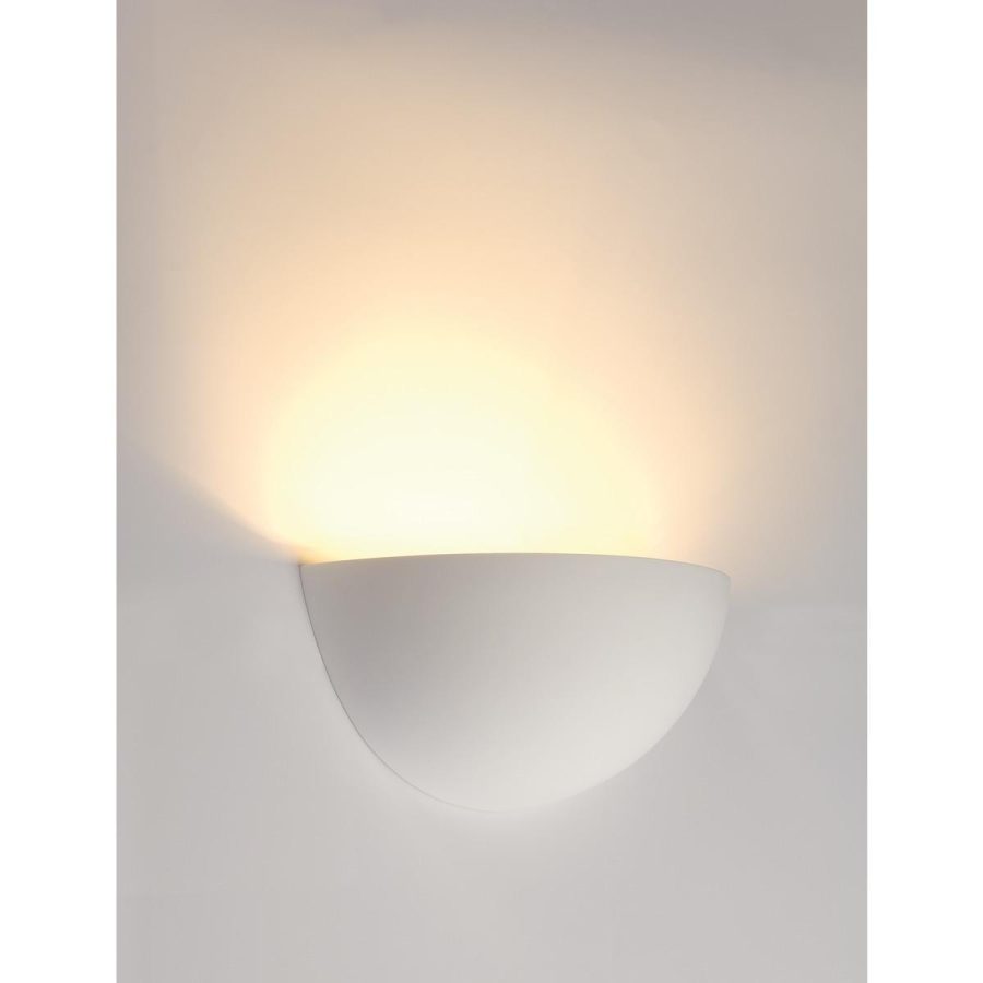 SLV Plastra vegglampe halvkule gips