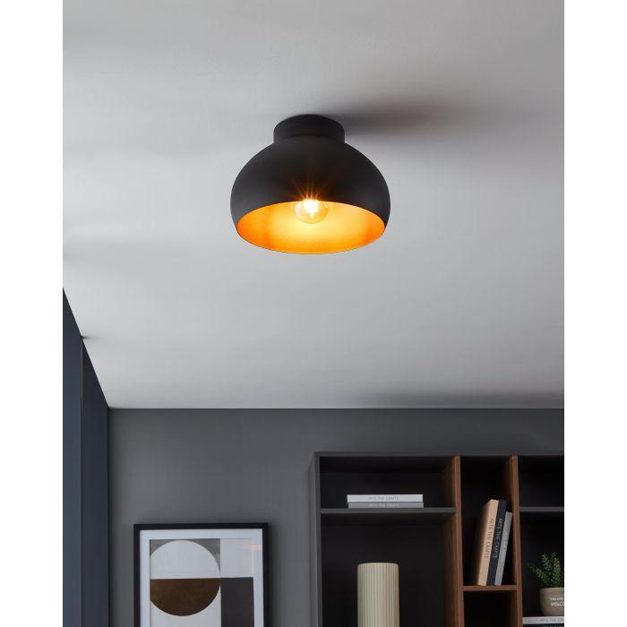 EGLO Mogano Taklampe Sort/kobber Ø28