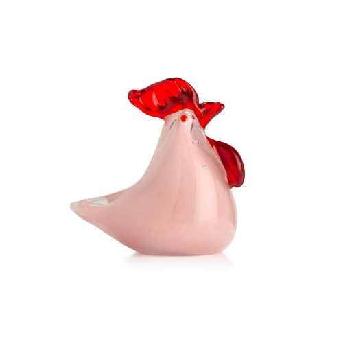 Hadeland Glasshøne Rosa 8cm