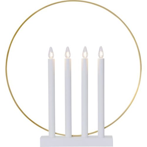 Star Glory lysestake hvit/messing