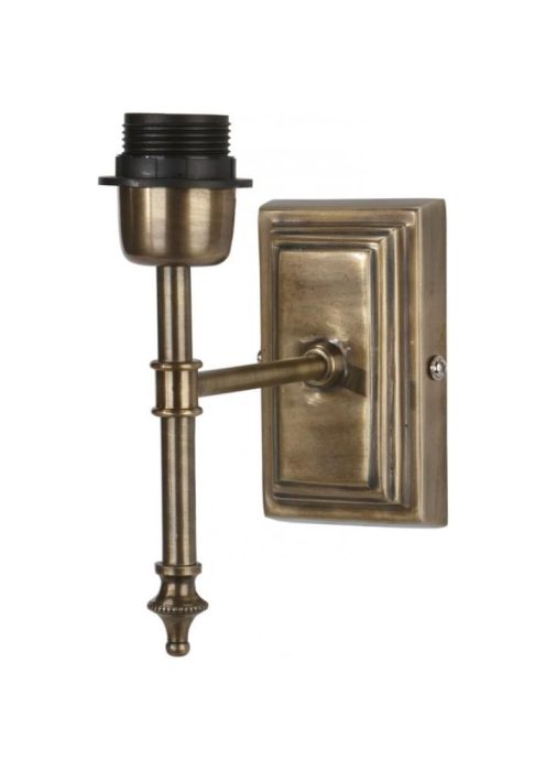 PR Classic Antikk Mess. Vegglampe  u/skjerm  E27 40W