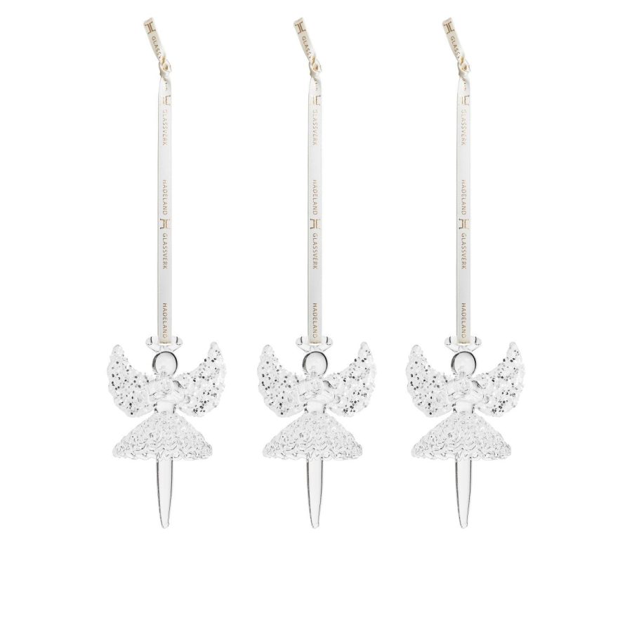 Hadeland Glassverk Julekule Hengende Engel Ballerina 3pk