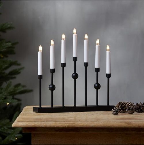 Star Gustavo Adventsstake 7-lys sort