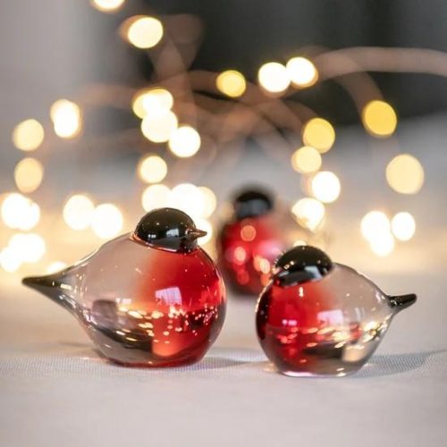Hadeland Glassverk Dompap Dame Glassfigur 9cm