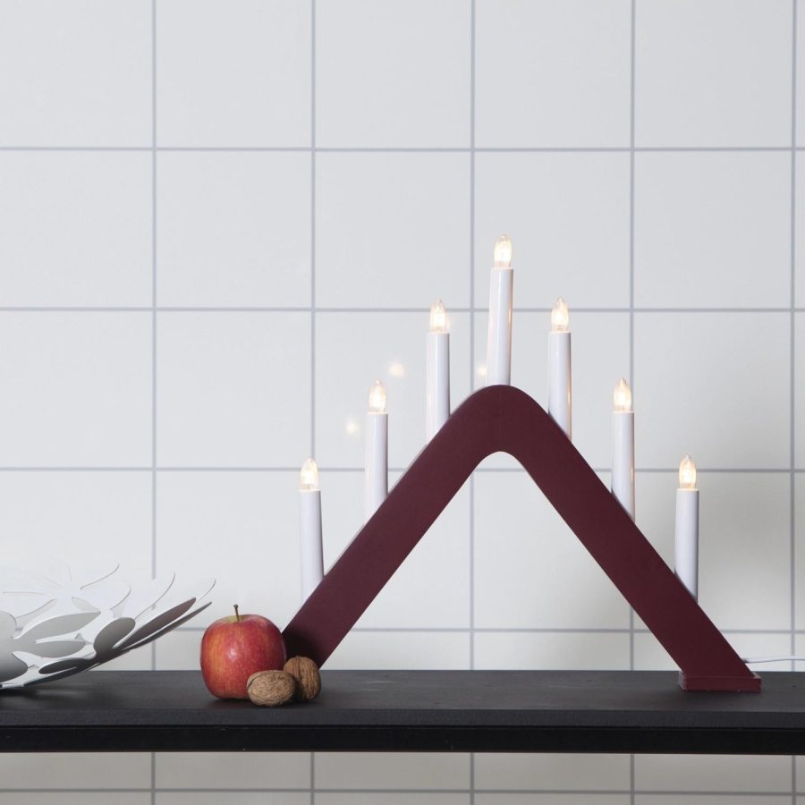 Star Jarve Adventsstake 7-lys Rød (304-55)